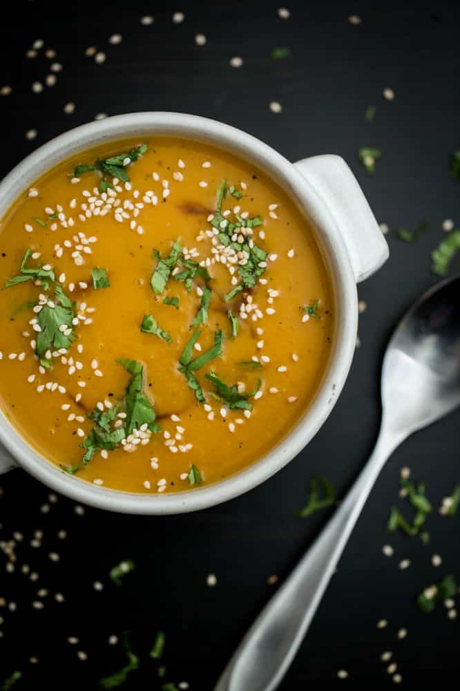 Ginger Butternut Squash Soup | @naturallyella