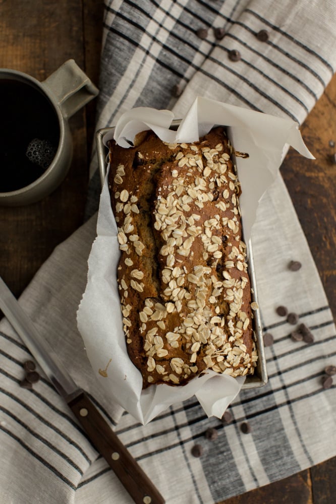 Whole Wheat Chocolate Chip Banana Bread