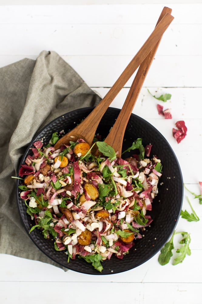 Roasted Potato, Endive, and Arugula Salad with Balsamic Vinaigrette 