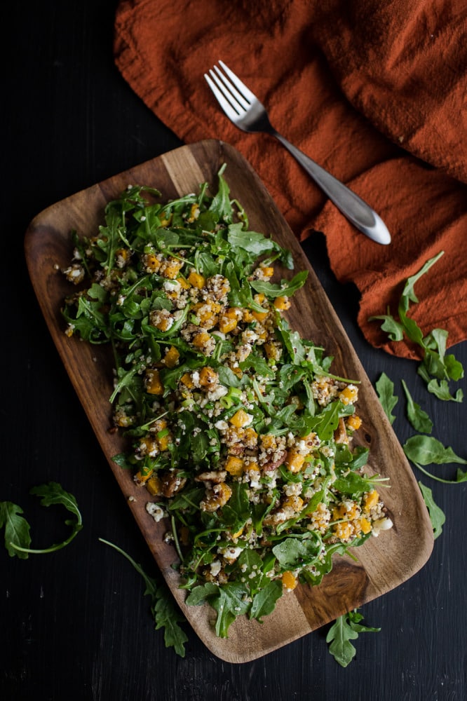 Roasted Butternut Squash, Quinoa, and Arugula Salad | Naturally Ella