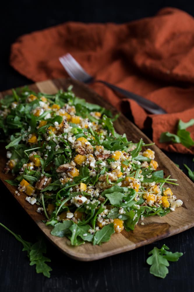 Roasted Butternut Squash, Quinoa, and Arugula  