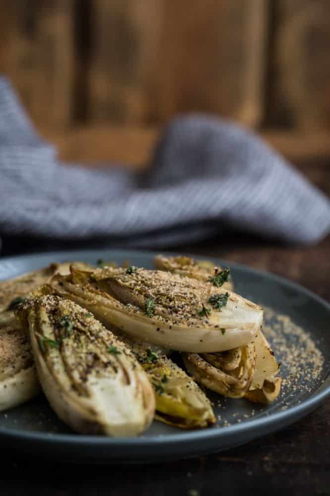 Roasted Endives with Thyme Olive Oil | @naturallyella