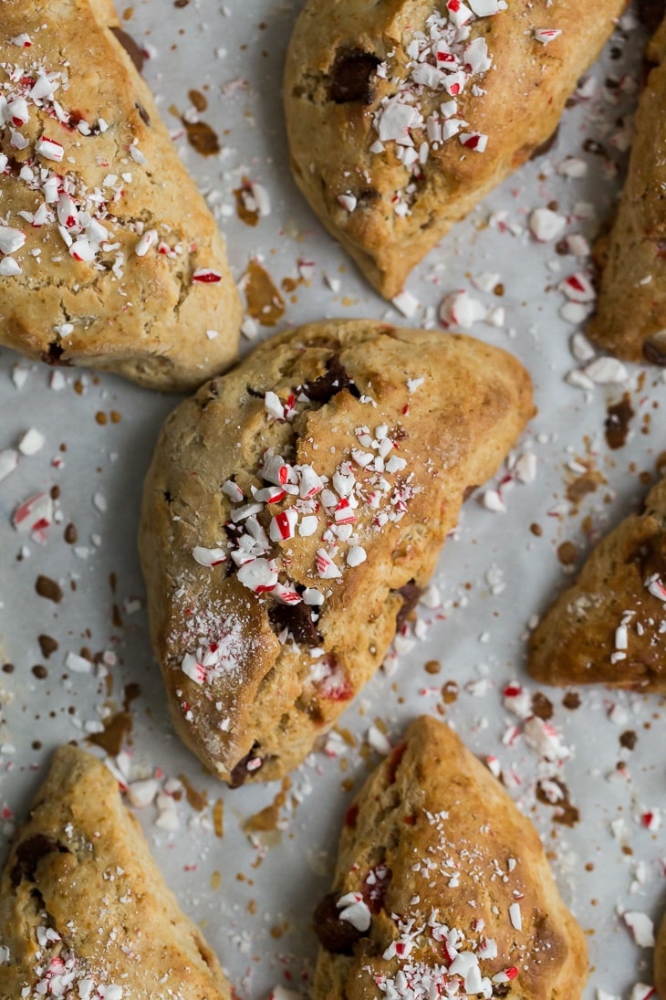 Dark Chocolate Peppermint Scones | Naturally Ella