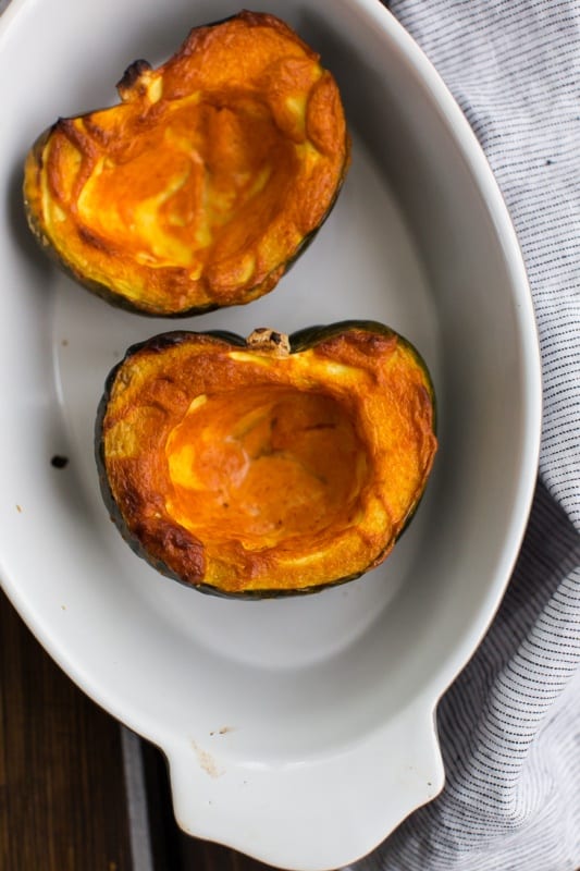 Curried Acorn Squash with Arugula Salad | Naturally Ella