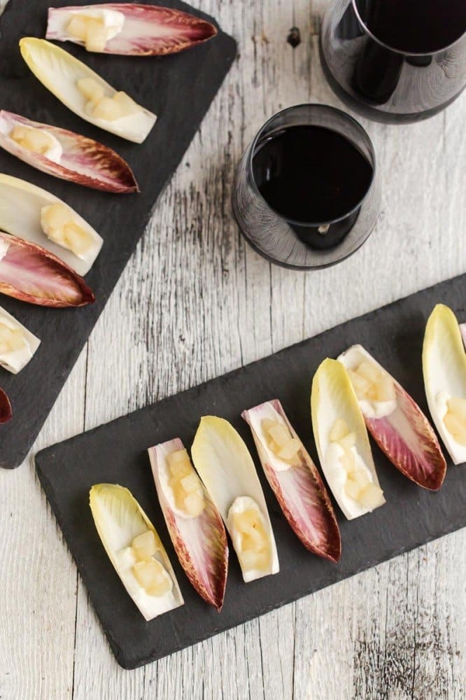 Ginger Pear and Goat Cheese Endives | @naturallyella