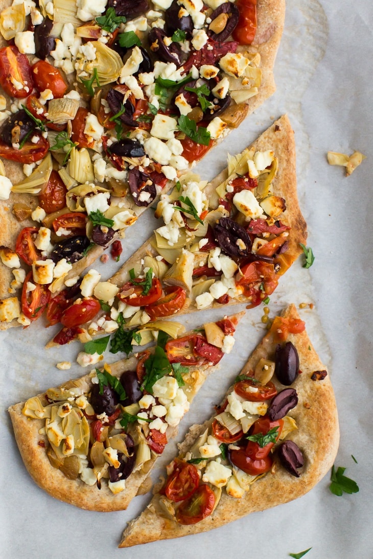 Quick Mediterranean Flatbread | Naturally Ella