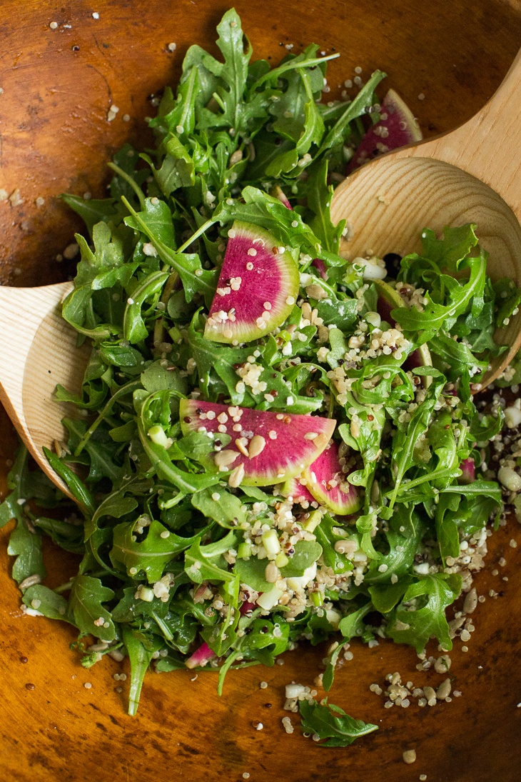Arugula Radish Salad with Quinoa | Naturally Ella