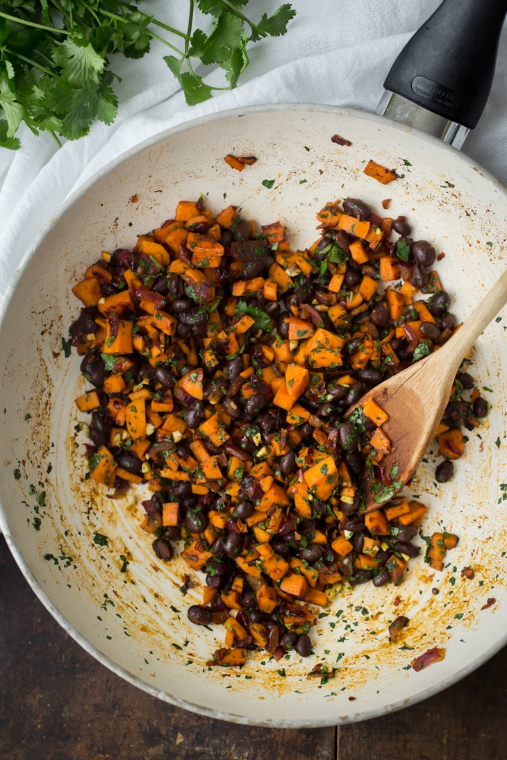 Chipotle Sweet Potatoes and Black Beans | @naturallyella
