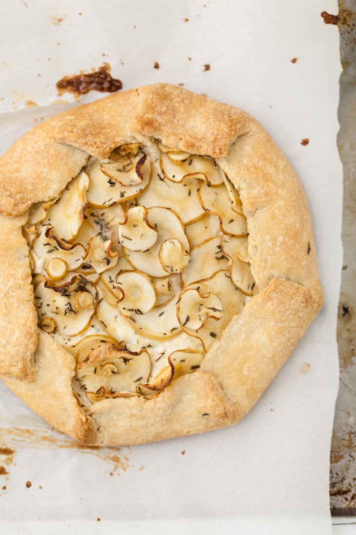 Parsnip and Thyme Galette | @naturally (from The Easy Vegetarian Kitchen)