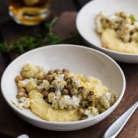 Roasted Fennel and Cauliflower with Chickpeas