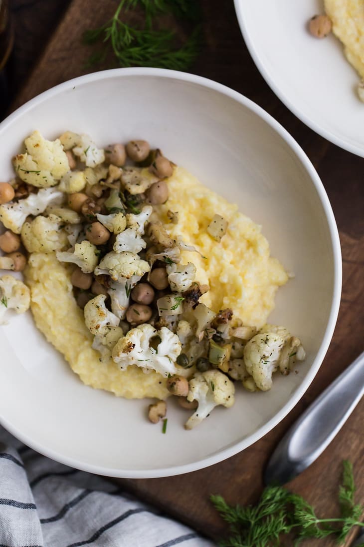 Roasted Fennel and Cauliflower with Chickpeas | @naturallyella