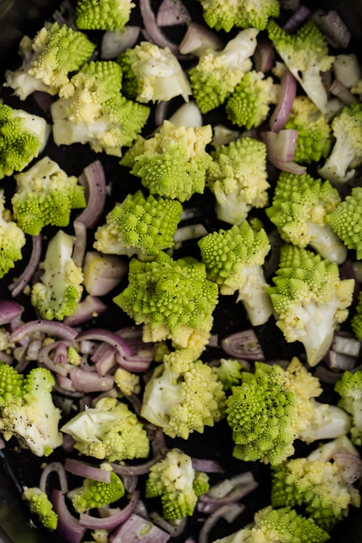 Romanesco with Shallots | Naturally Ella