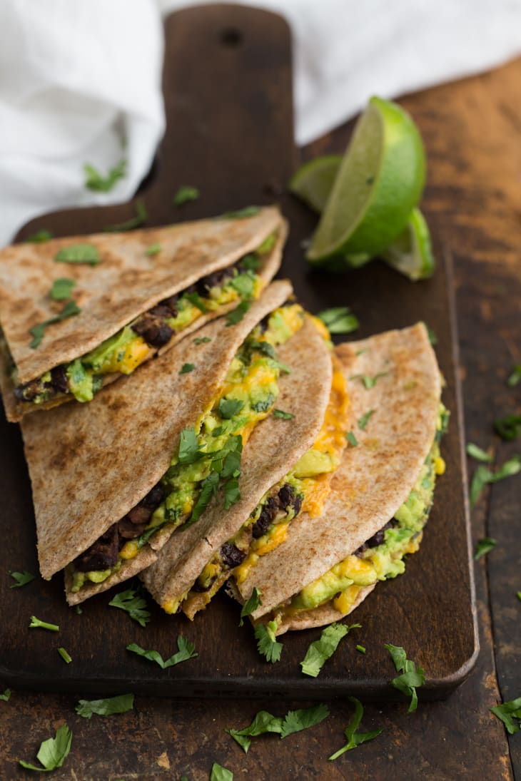 Avocado Quesadilla with Chipotle Black Beans