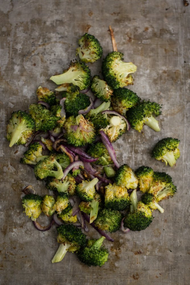 Roasted Broccoli and Onions