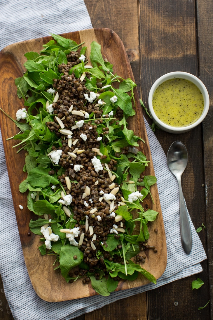 Arugula Lentil Salad | @naturallyella