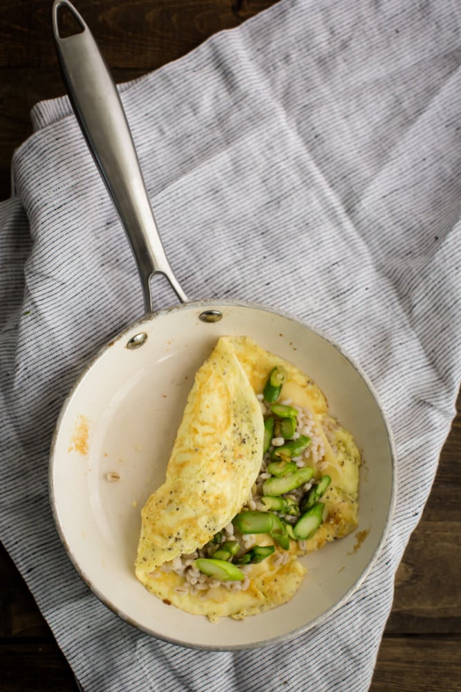 Barley and Asparagus Omelette | @naturallyella
