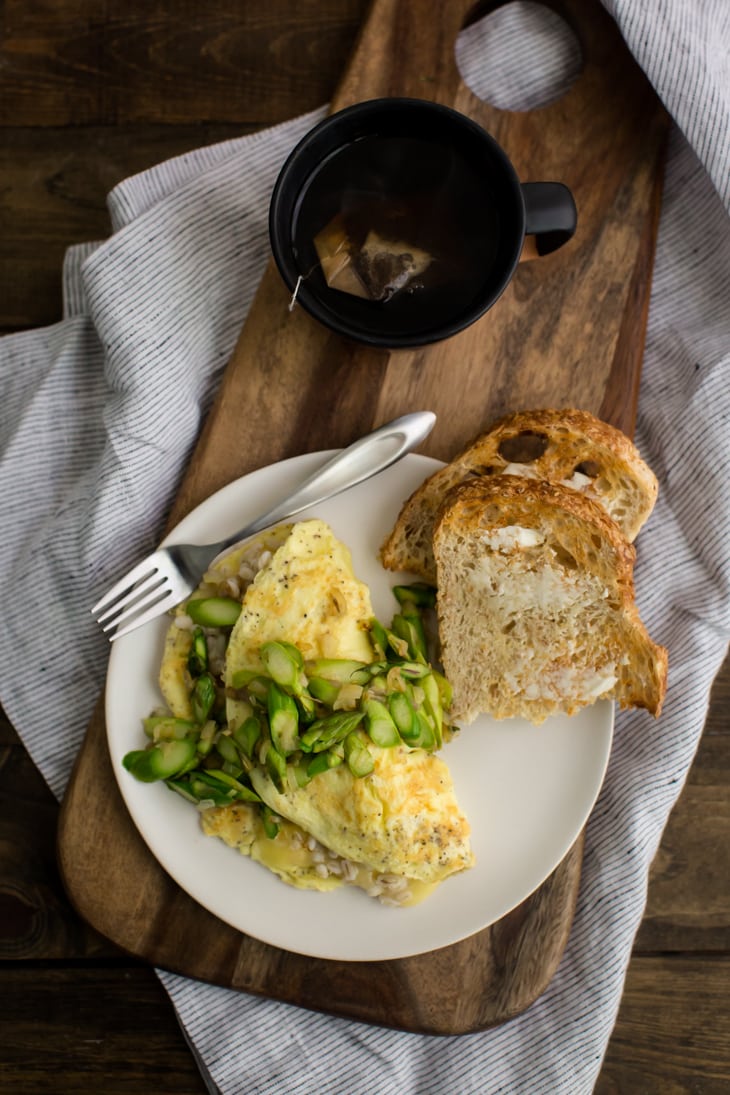 Asparagus Omelette with Barley