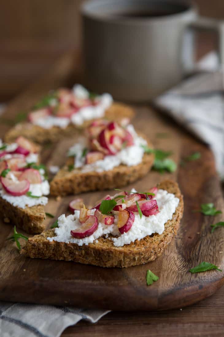 Buttered Radish and Ricotta Toast | @naturallyella