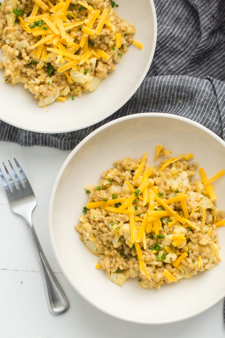 Cauliflower Barley Risotto | @naturallyella