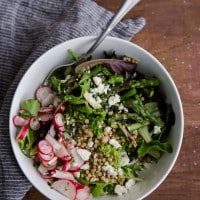 Radish and Roasted Asparagus Sorghum Salad | @naturallyella
