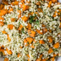 Roasted Carrots and Couscous with Gremolata | @naturallyella