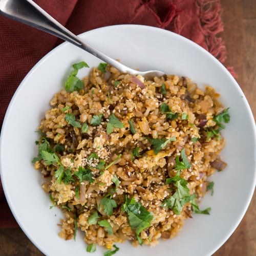 Three Onion Fried Rice | Naturally Ella