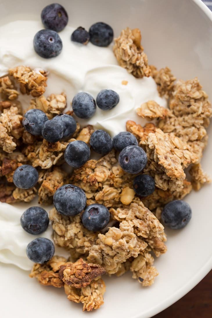 Banana Walnut Granola with Yogurt | @naturallyella