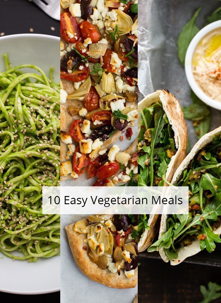 10 Easy Vegetarian Meals | http://naturallyella.com