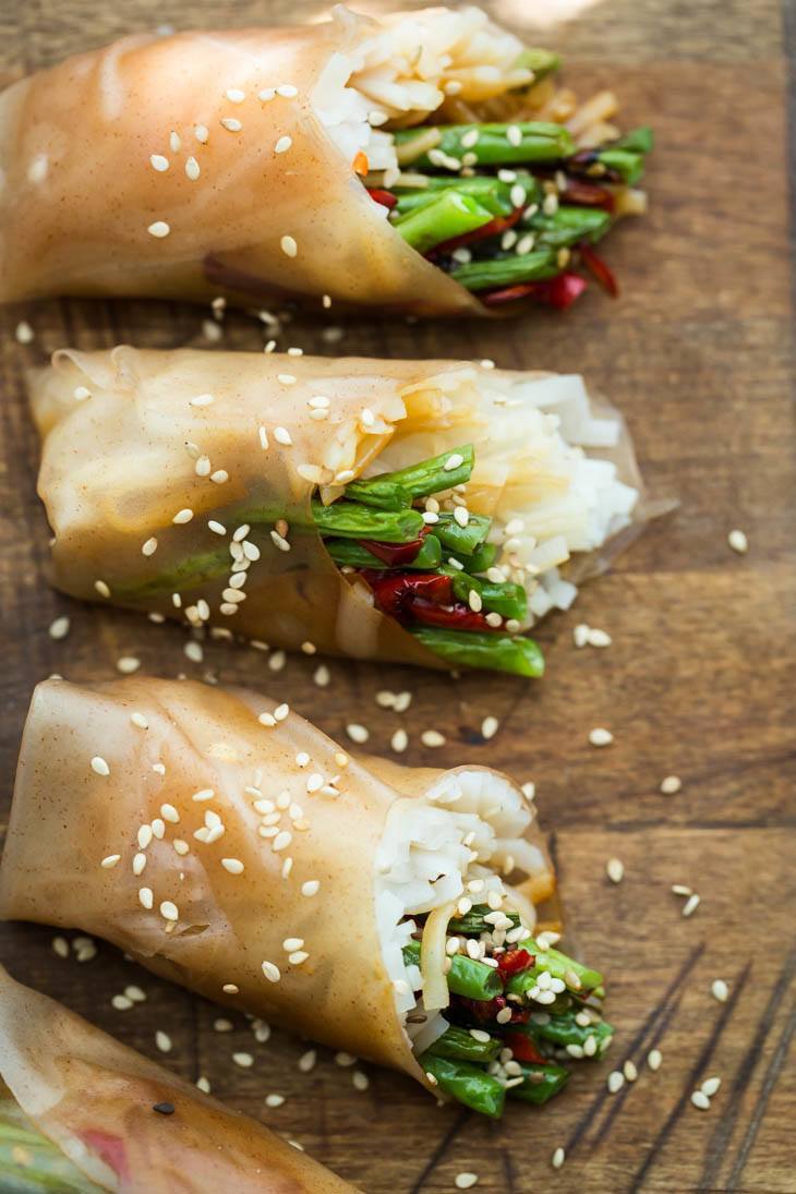 Roasted Green Bean Summer Rolls | Vegetarian Picnic Recipes