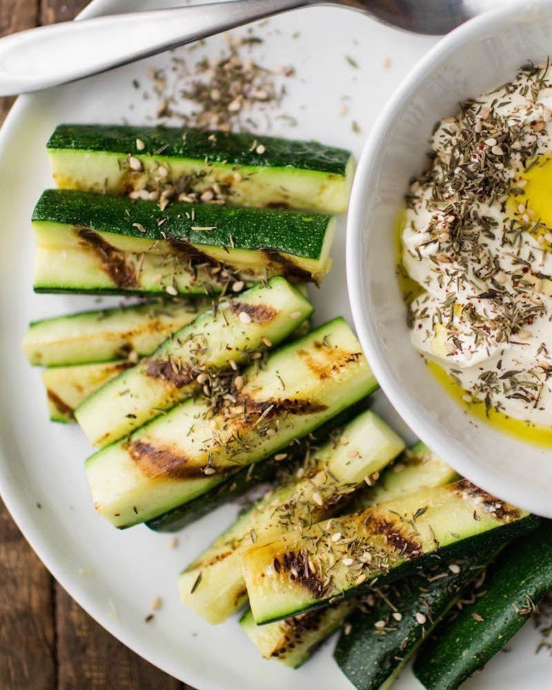 Grilled Zucchini with Za'atar | http://naturallyella.com