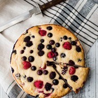 Mixed Berry Ricotta Cake | http://naturallyella.com