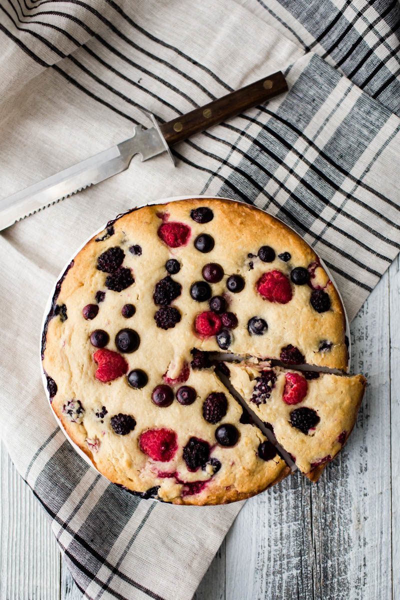 Mixed Berry Ricotta Cake | Vegetarian Picnic Recipes