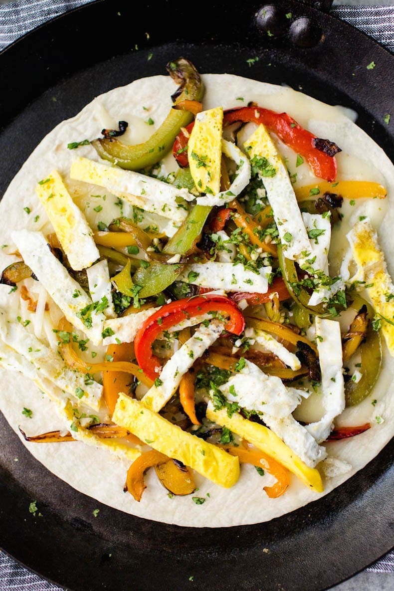 Breakfast Quesadillas with Bell Peppers