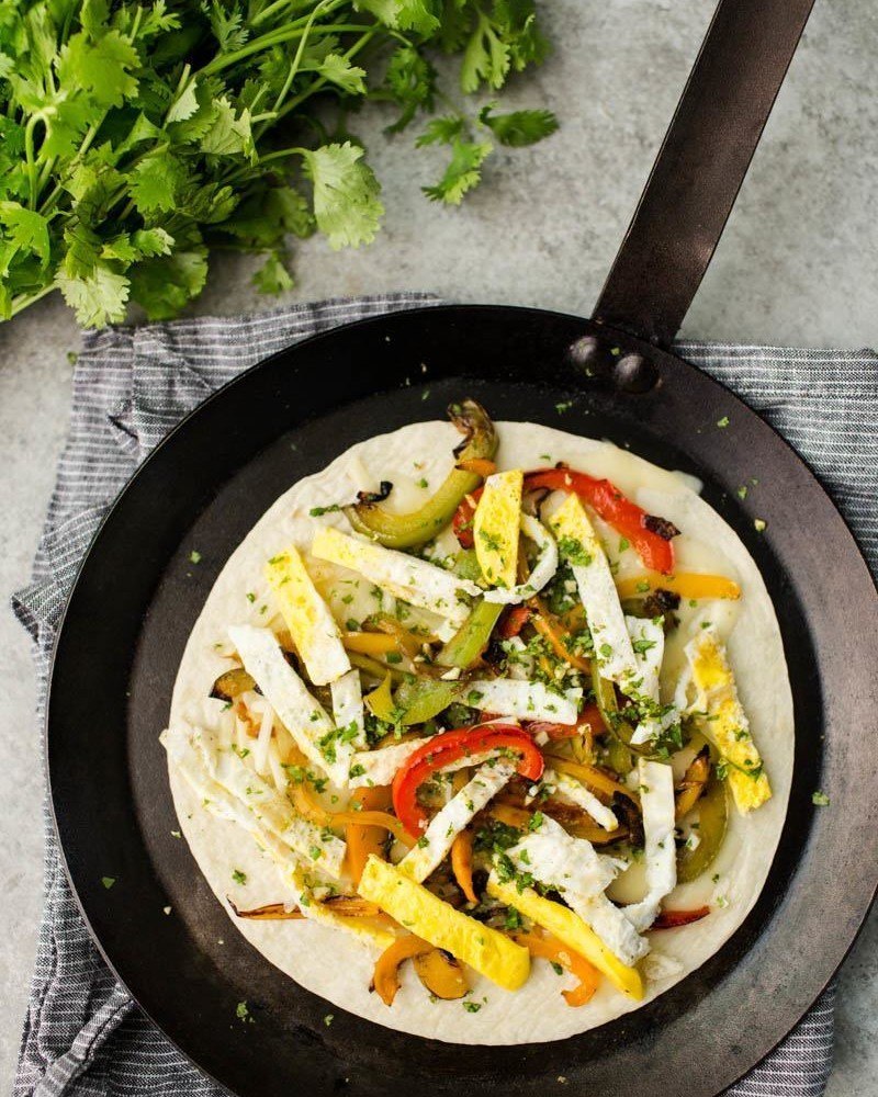 Breakfast Quesadillas with Peppers | http://naturallyella.com