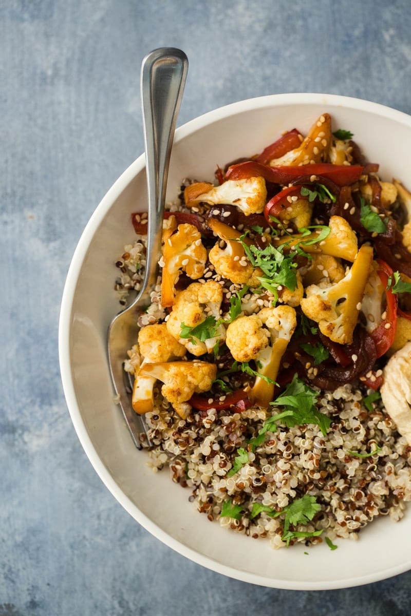 Cauliflower Stir fry with Quinoa