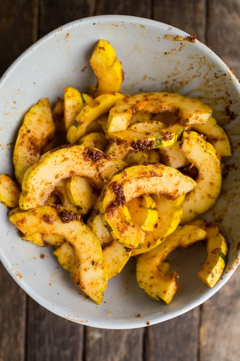 Adobo Delicata Squash | http://naturallyella.com