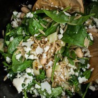 Grilled Fennel Salad with Spinach and White Beans