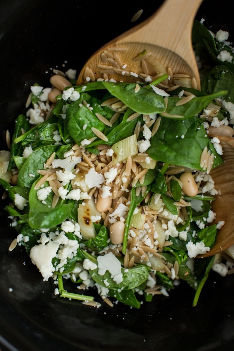 Grilled Fennel Salad with Orzo and White Beans | Naturally Ella