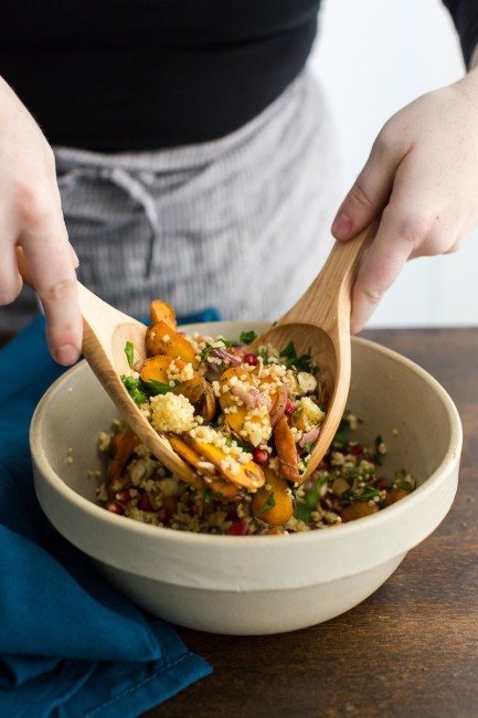 Moroccan Carrot Salad with Millet and Pomegranate