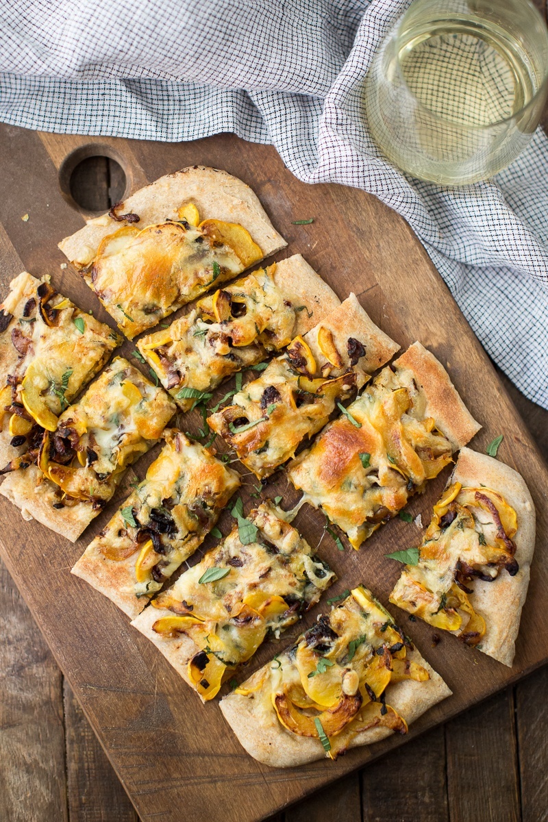 Delicata Squash Pizza with Basil