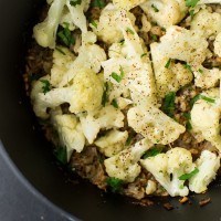 Baked Farro Risotto with Cauliflower