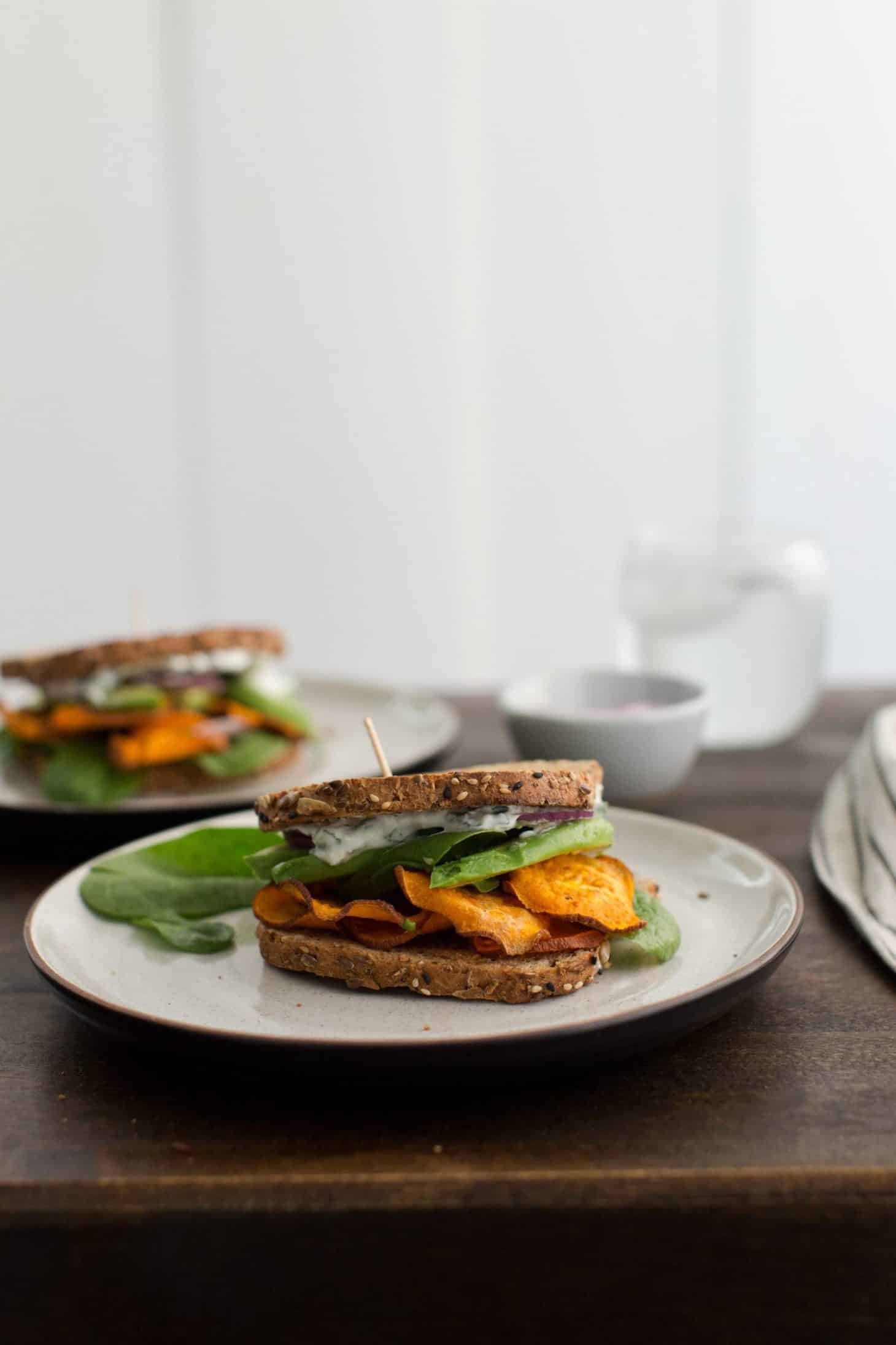 Chili Roasted Sweet Potato Sandwich