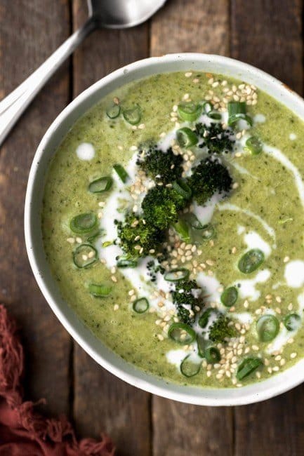 Broccoli Soup with Ginger and Lemon