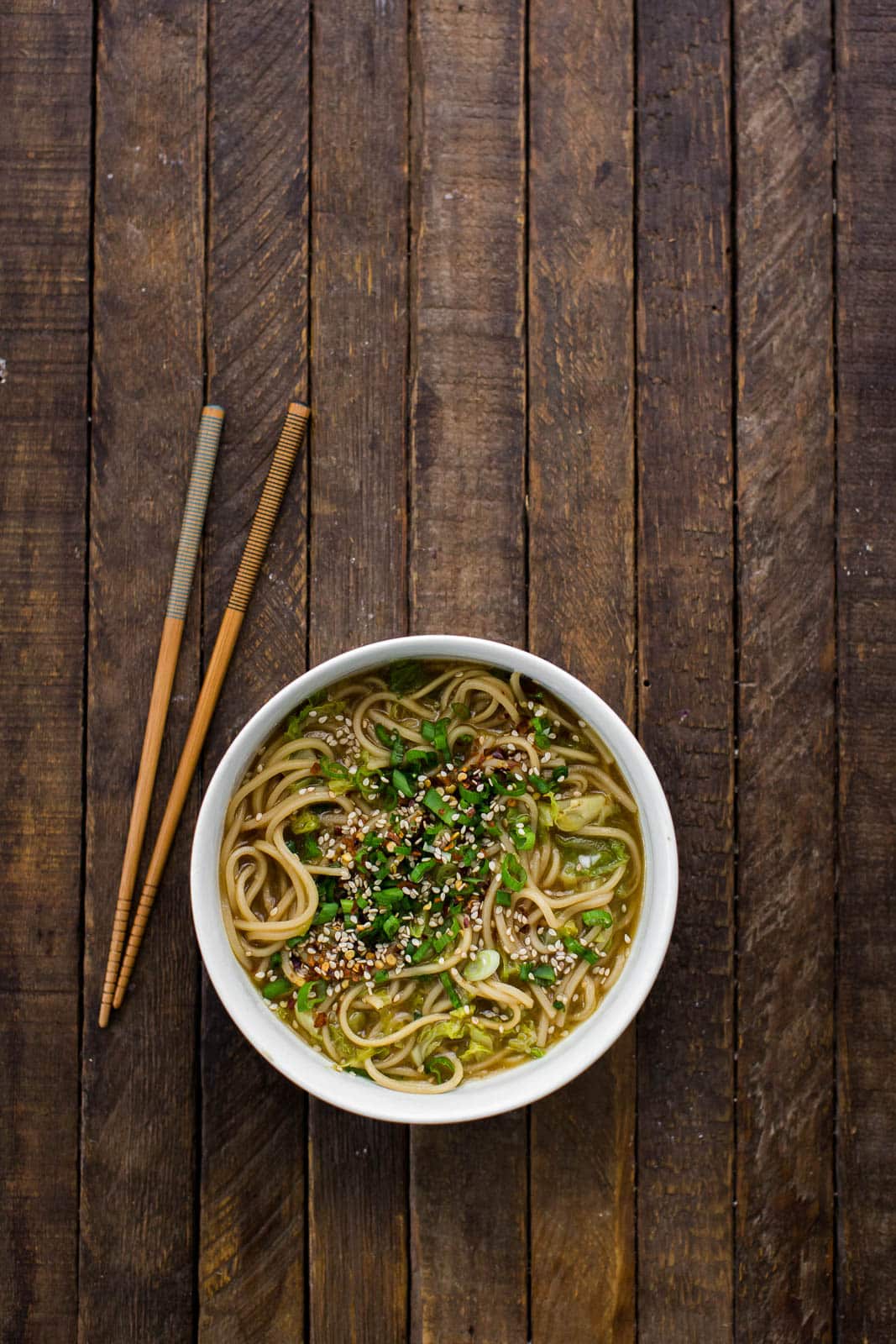 Ginger Noodles (Ramen) with Napa Cabbage