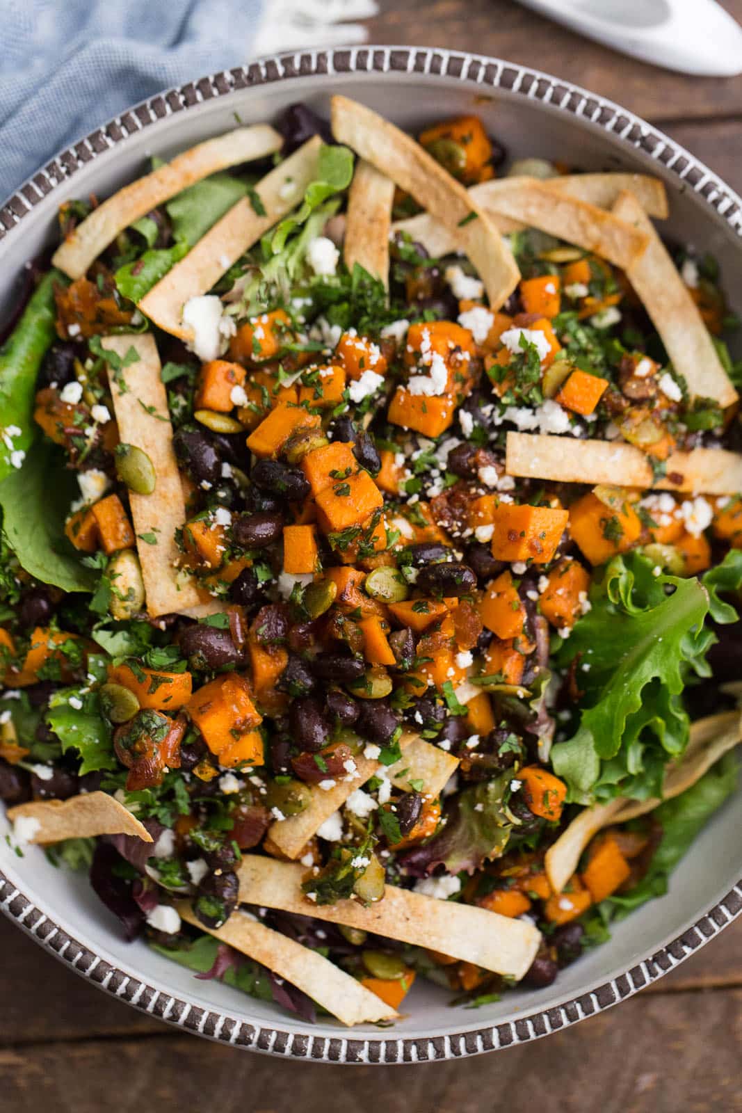 Chipotle Sweet Potato Taco Salad | Naturally Ella