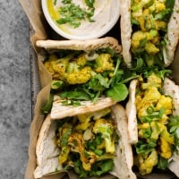 Curried Cauliflower Wraps | Vegetarian Picnic Recipes