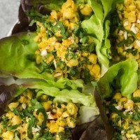Curried Chickpea Salad Lettuce Wraps