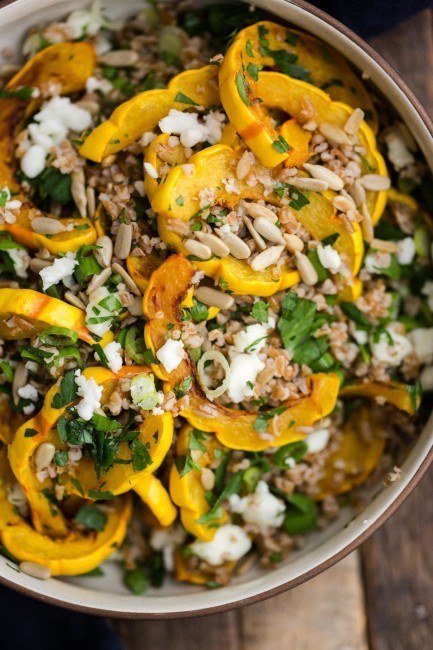 Delicata Squash Salad with Bulgur