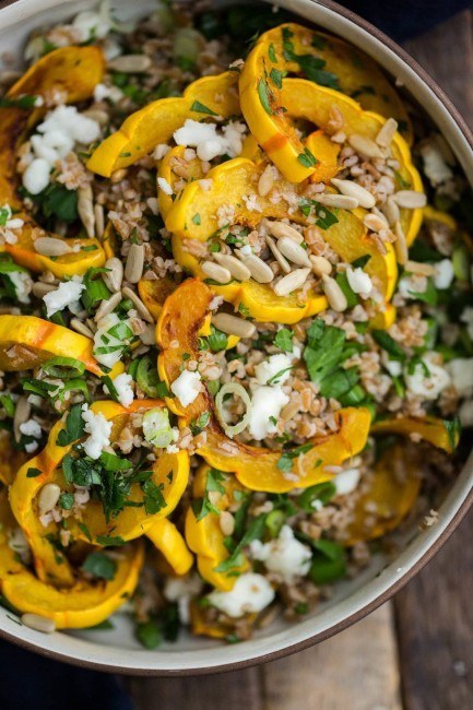 Delicata Squash Salad with Bulgur