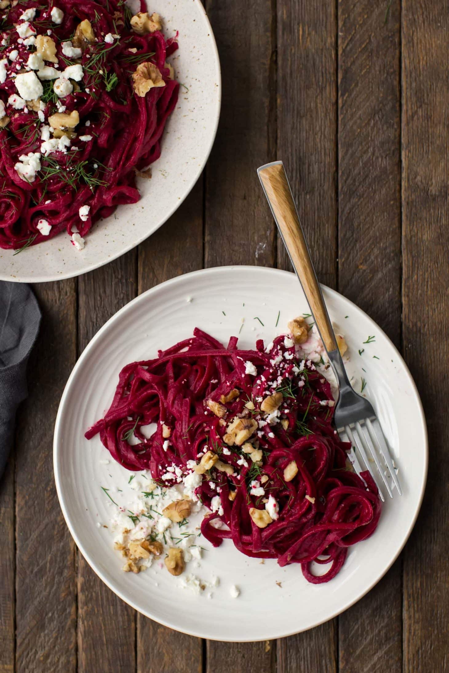 Beet Pasta with Dill